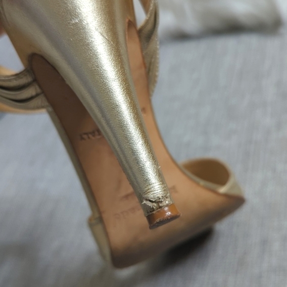 Kate Spade Soft Gold Leather Lightweight Slingback Sandals Size 8.5 - Picture 10 of 16